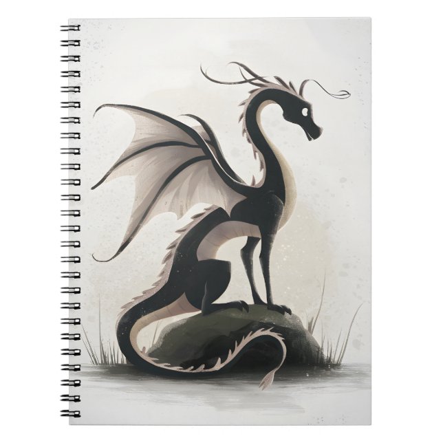 Carnet Illustration de dragon lunaire (Devant)