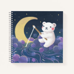 Carnet Illustration de fantaisie du rêve de l'ours polair
