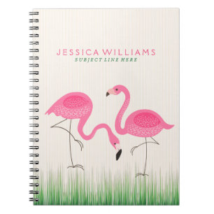 Carnet Illustration de Flamants roses roses mignons