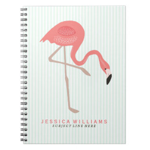 Carnet Illustration De Flamants roses Roses Murs Avec Des