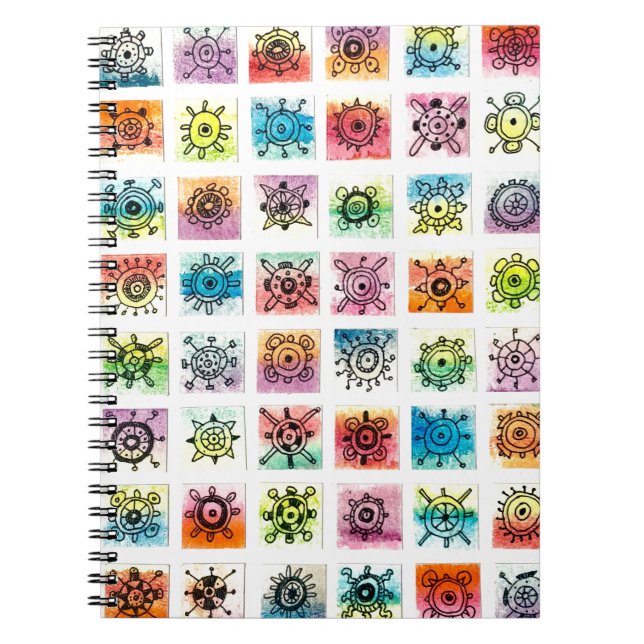 Carnet Illustration de formes de cercles abstraits (Devant)