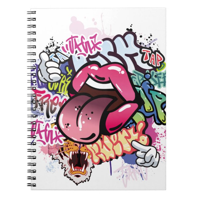 Carnet Illustration de graffiti avec lettres de graffitis (Devant)