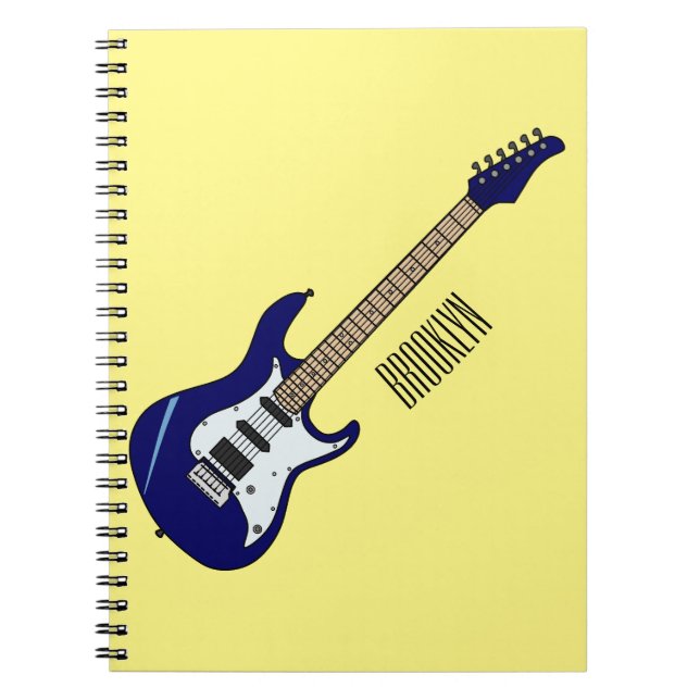 Carnet Illustration de guitare électrique (Devant)