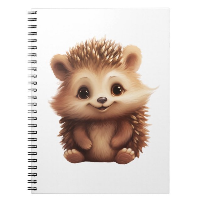 Carnet Illustration de hérisson de dessin (Devant)