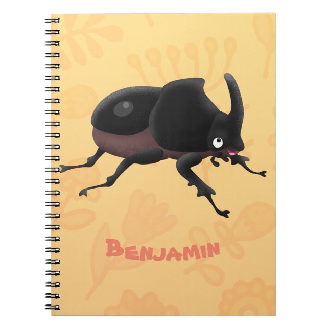 Carnet Illustration de la caricature du dendroctone du rh (Devant)