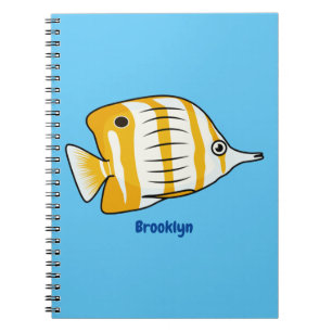 Carnet Illustration de la caricature du poisson papillon 