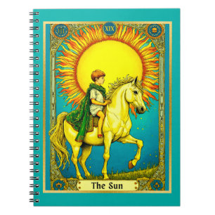 Carnet Illustration de la carte Tarot, Le Soleil