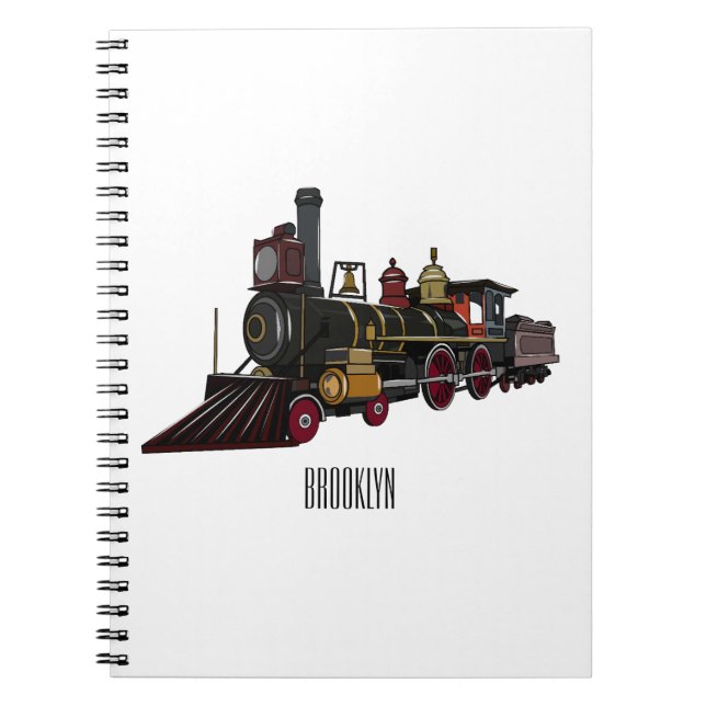 Carnet Illustration de la locomotive à vapeur (Devant)