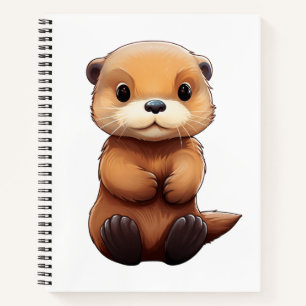Carnet Illustration de la loutre de dessin
