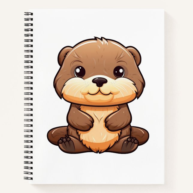 Carnet Illustration de la loutre de dessin (Devant)