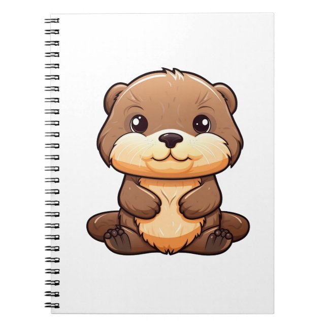 Carnet Illustration de la loutre de dessin (Devant)