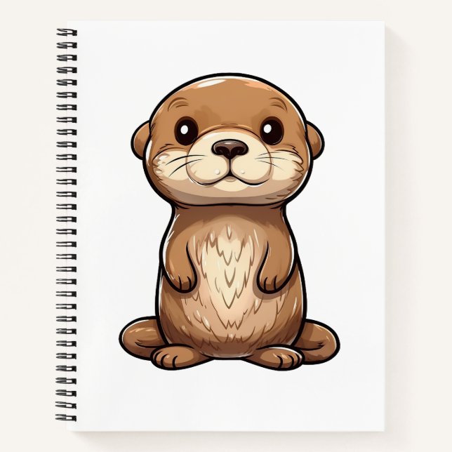 Carnet Illustration de la loutre de dessin (Devant)