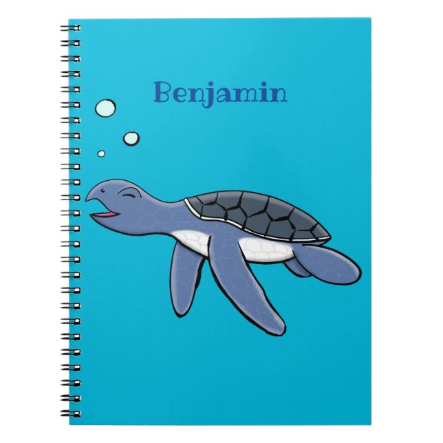 Carnet Illustration de la petite tortue de mer (Devant)