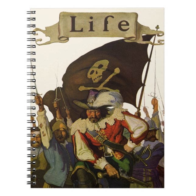 Carnet Illustration de la vie vintage des pirates (Devant)