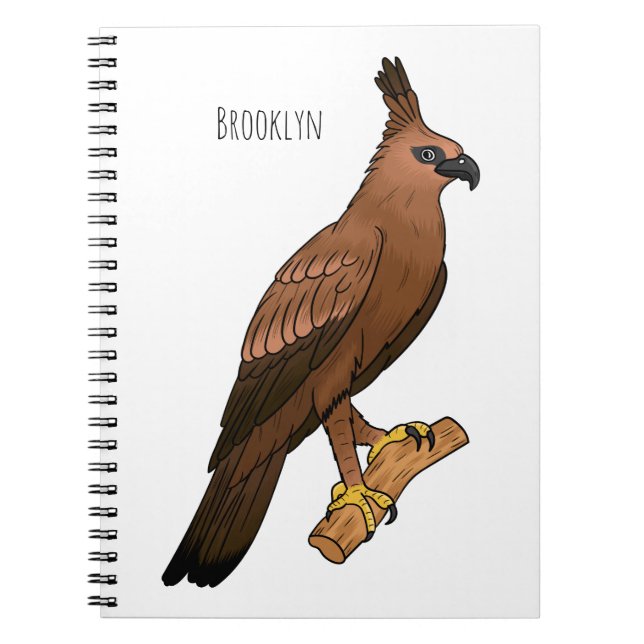 Carnet Illustration de l'aigle à faucon de Javan (Devant)