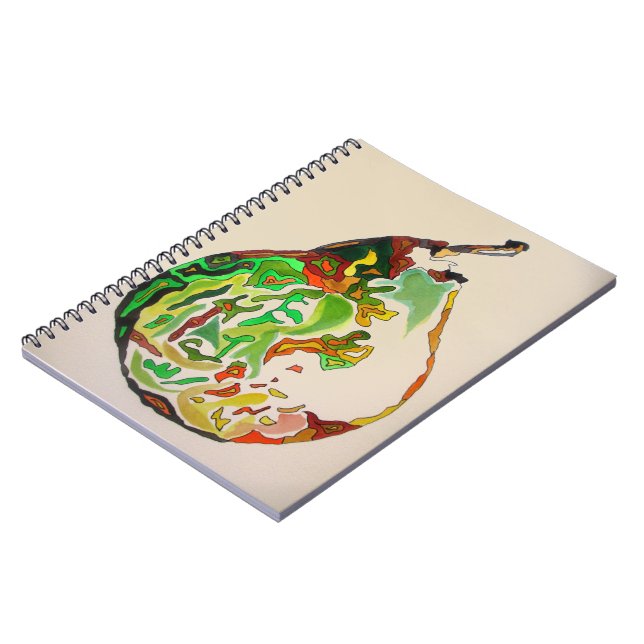 Carnet Illustration de l'aquarelle des fruits poires (Côté gauche)