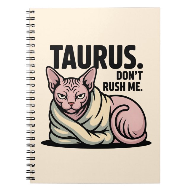 Carnet Illustration de l'attitude du zodiaque du chat Sph (Devant)