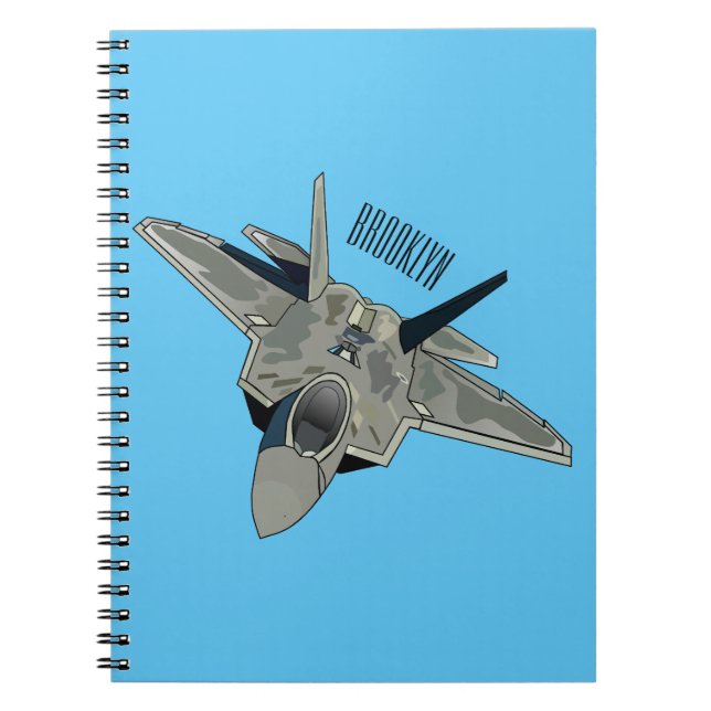 Carnet Illustration de l'avion de chasse (Devant)