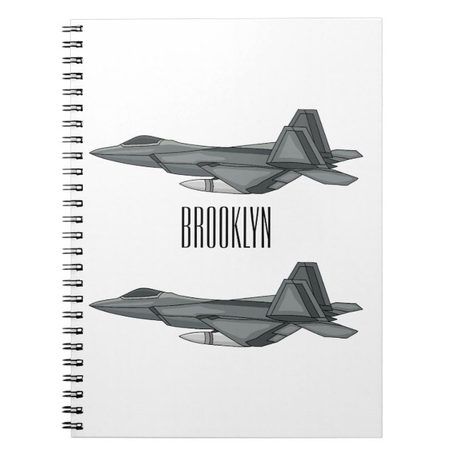 Carnet Illustration de l'avion de chasse (Devant)