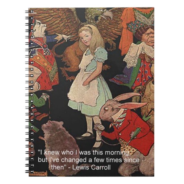 Carnet Illustration de Lewis Carroll & Citation sur le Ch (Devant)