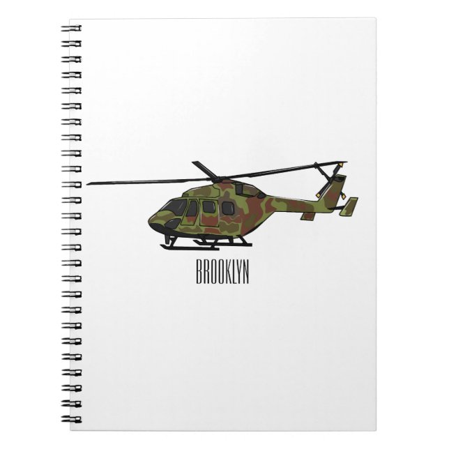 Carnet Illustration de l'hélicoptère de l'armée (Devant)