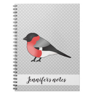 Carnet Illustration de l'oiseau cartoon mignon Pinson des