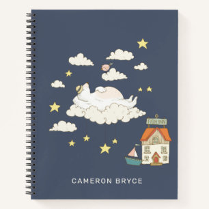 Carnet Illustration de l'Oiseau de l'Ours mignon Nom pers