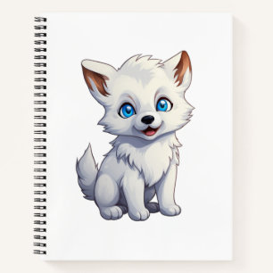Carnet Illustration de loup de dessin animé