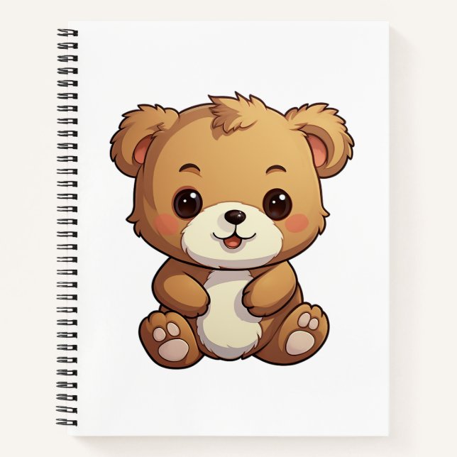 Carnet Illustration de l'ours de dessin (Devant)
