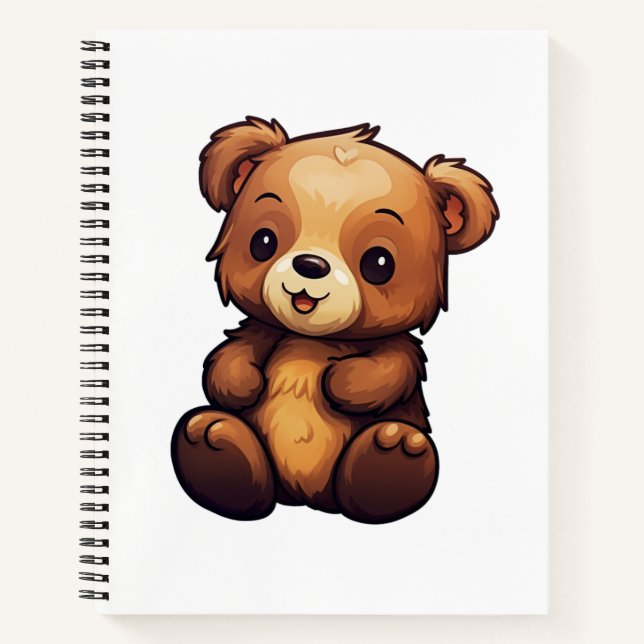 Carnet Illustration de l'ours de dessin (Devant)
