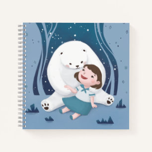 Carnet Illustration de l'ours polaire et de l'enfant