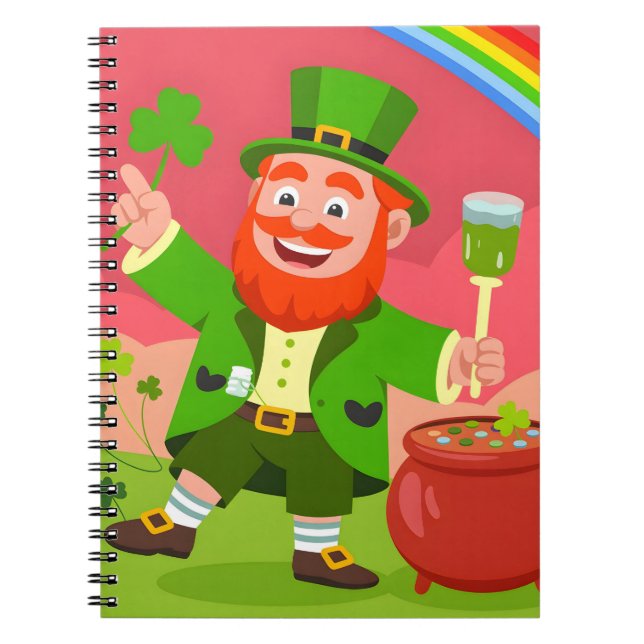 Carnet Illustration de lutin de la Saint-Patrick (Devant)