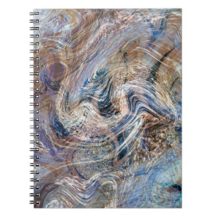 Carnet Illustration de marbrage gris bleu