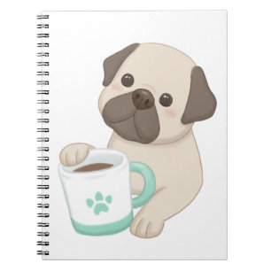 Carnet Illustration de mignon chien et de muscade