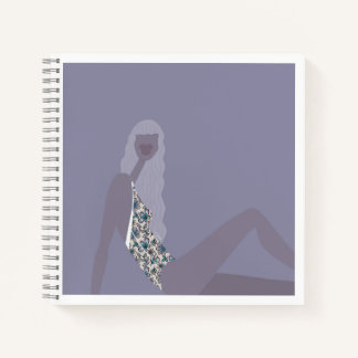 Carnet Illustration de mode Femme Chic Violet Art Moderne