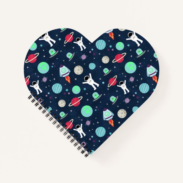 Carnet Illustration de motif spatial (Devant)