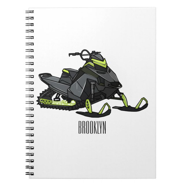 Carnet Illustration de motoneige (Devant)