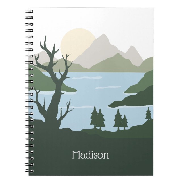 Carnet Illustration de nature à nom personnalisé (Devant)
