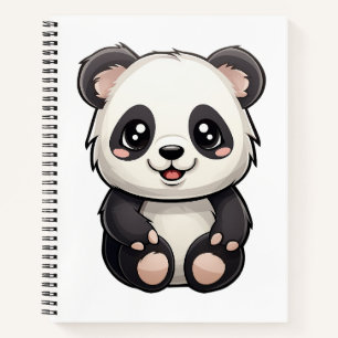 Carnet Illustration de panda de dessin animé