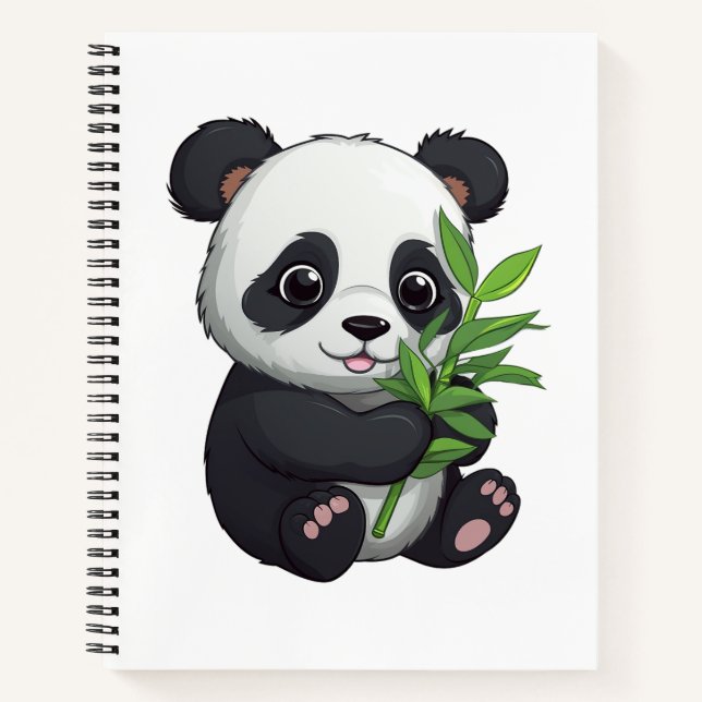 Carnet Illustration de panda de dessin animé (Devant)