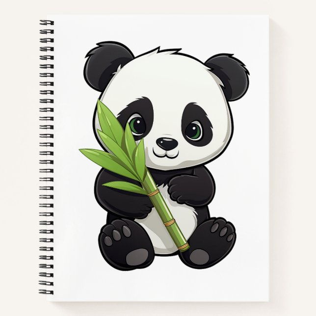 Carnet Illustration de panda de dessin animé (Devant)