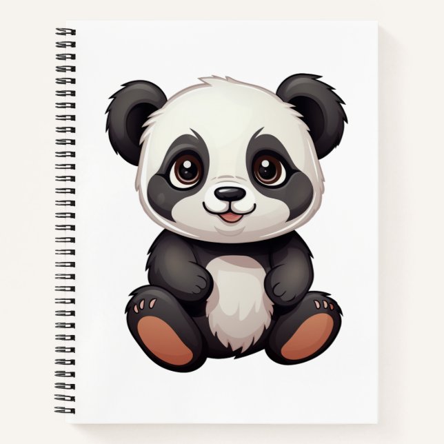 Carnet Illustration de panda de dessin animé (Devant)