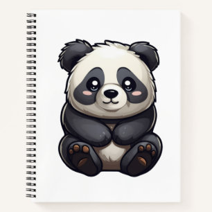 Carnet Illustration de panda de dessin animé