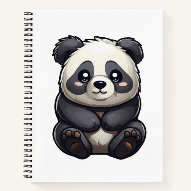 Carnet Illustration de panda de dessin animé (Devant)