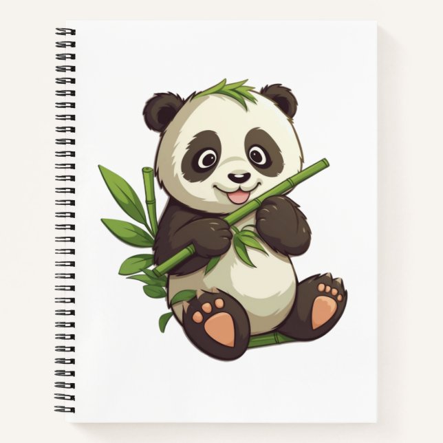 Carnet Illustration de panda de dessin animé (Devant)
