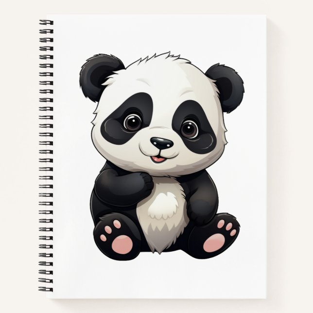 Carnet Illustration de panda de dessin animé (Devant)