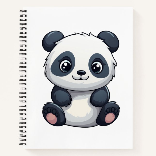 Carnet Illustration de panda de dessin animé (Devant)