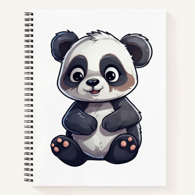 Carnet Illustration de panda de dessin animé (Devant)