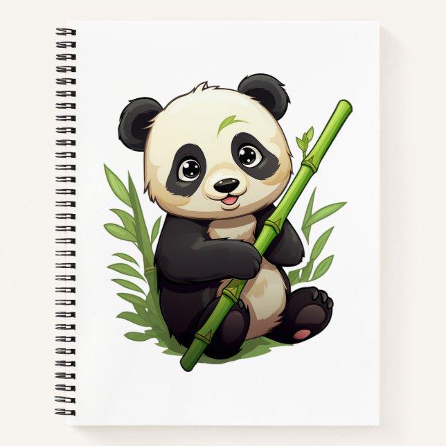 Carnet Illustration de panda de dessin animé (Devant)