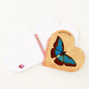 Carnet Illustration de papillon vintage